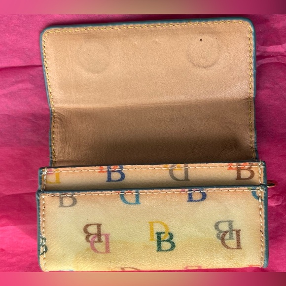 Dooney & Bourke Yellow Wristlet Wallet with Multicolor Logo (Pre-Loved) - Picture 10 of 15